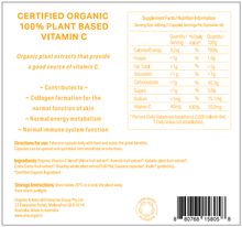 Load image into Gallery viewer, VITAMIN C <br />Certified Organic <br />100% Plant based<br />60 capsules 2
