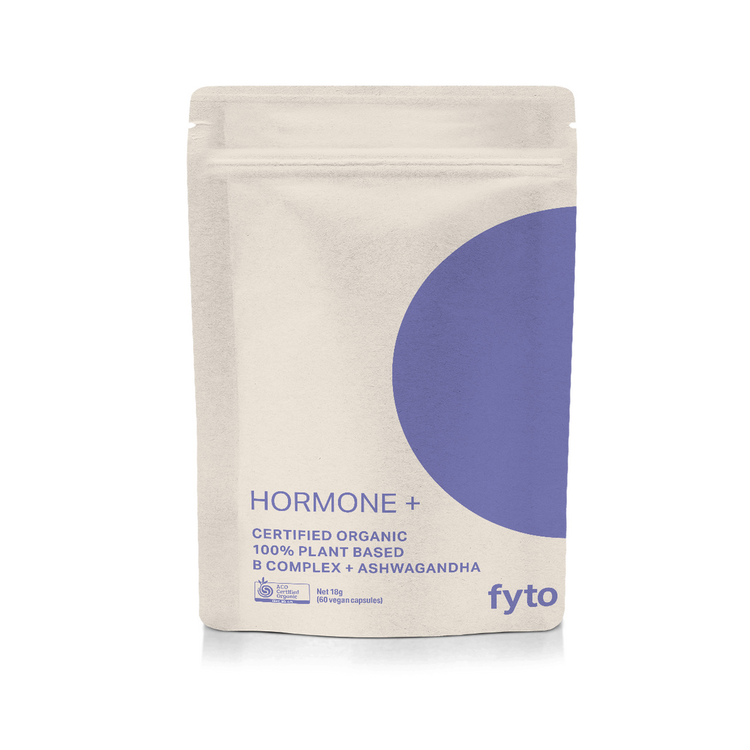 HORMONE + <br />Certified Organic <br />100% Plant based<br />60 capsules
