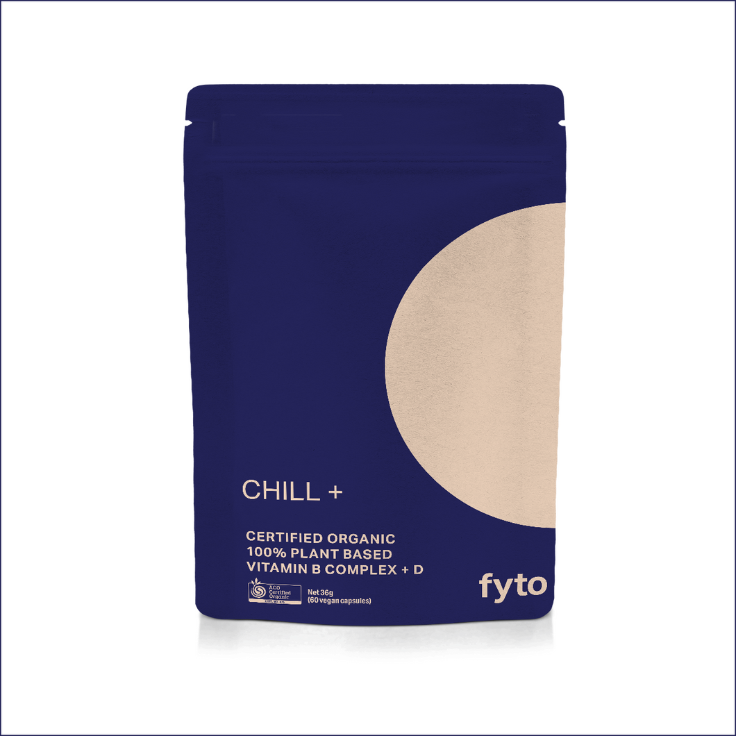 CHILL + <br />Certified Organic <br />100% Plant based<br />60 capsules